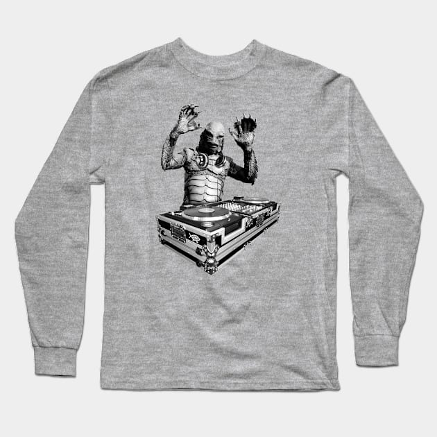 Creature from the black lagoon Gill-man DJ Long Sleeve T-Shirt by KERZILLA